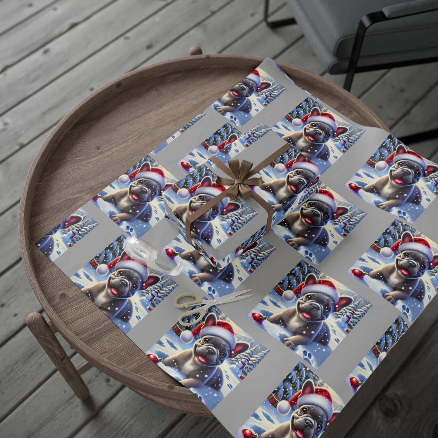 French Bulldog Christmas Wrapping Paper