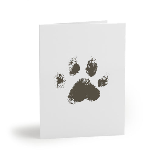 Animal Paw Print Blank Greeting Cards