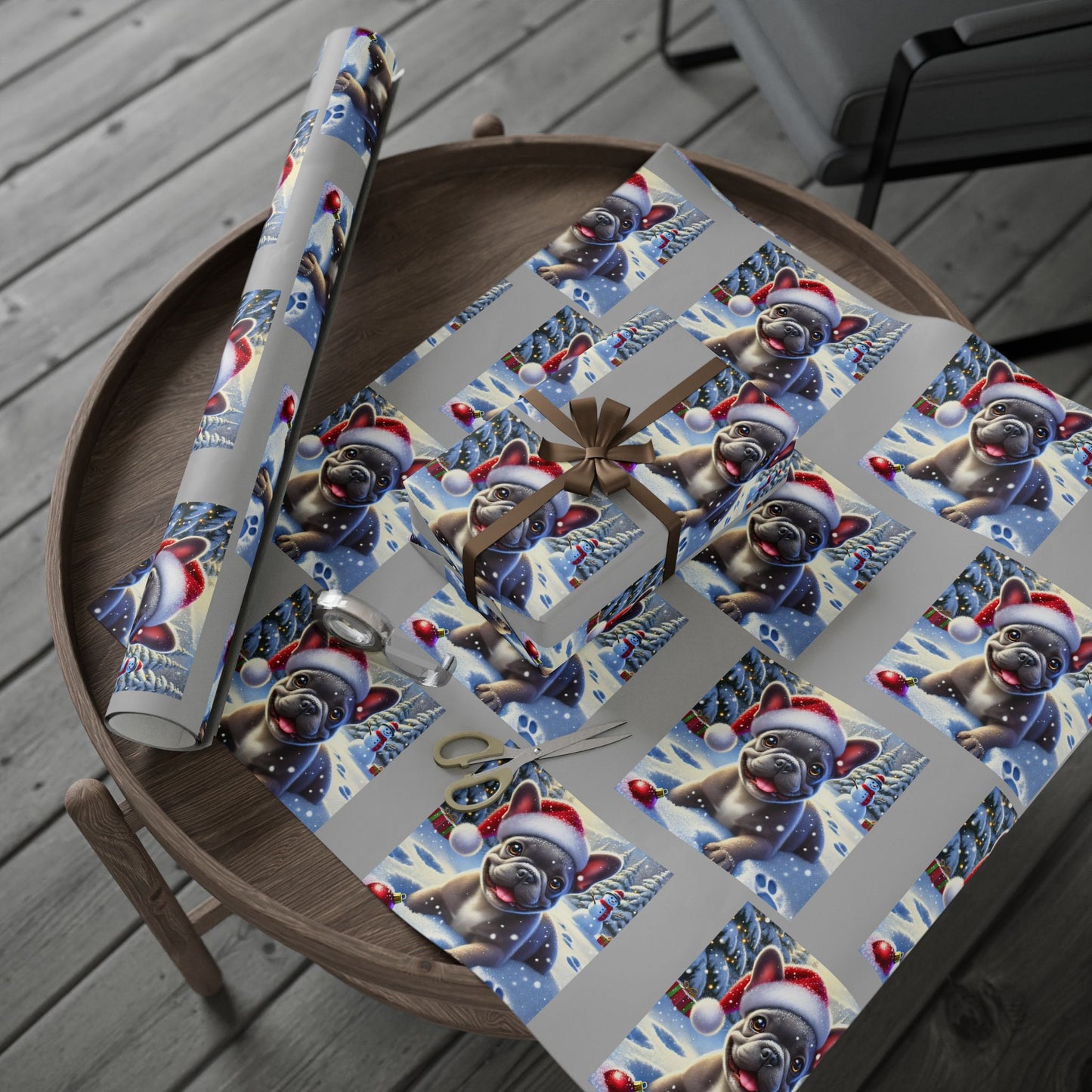 French Bulldog Christmas Wrapping Paper