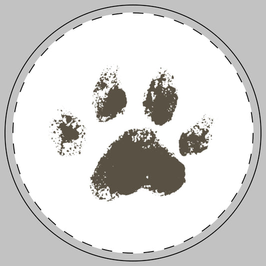 Paw Print Ceramic Coaster -