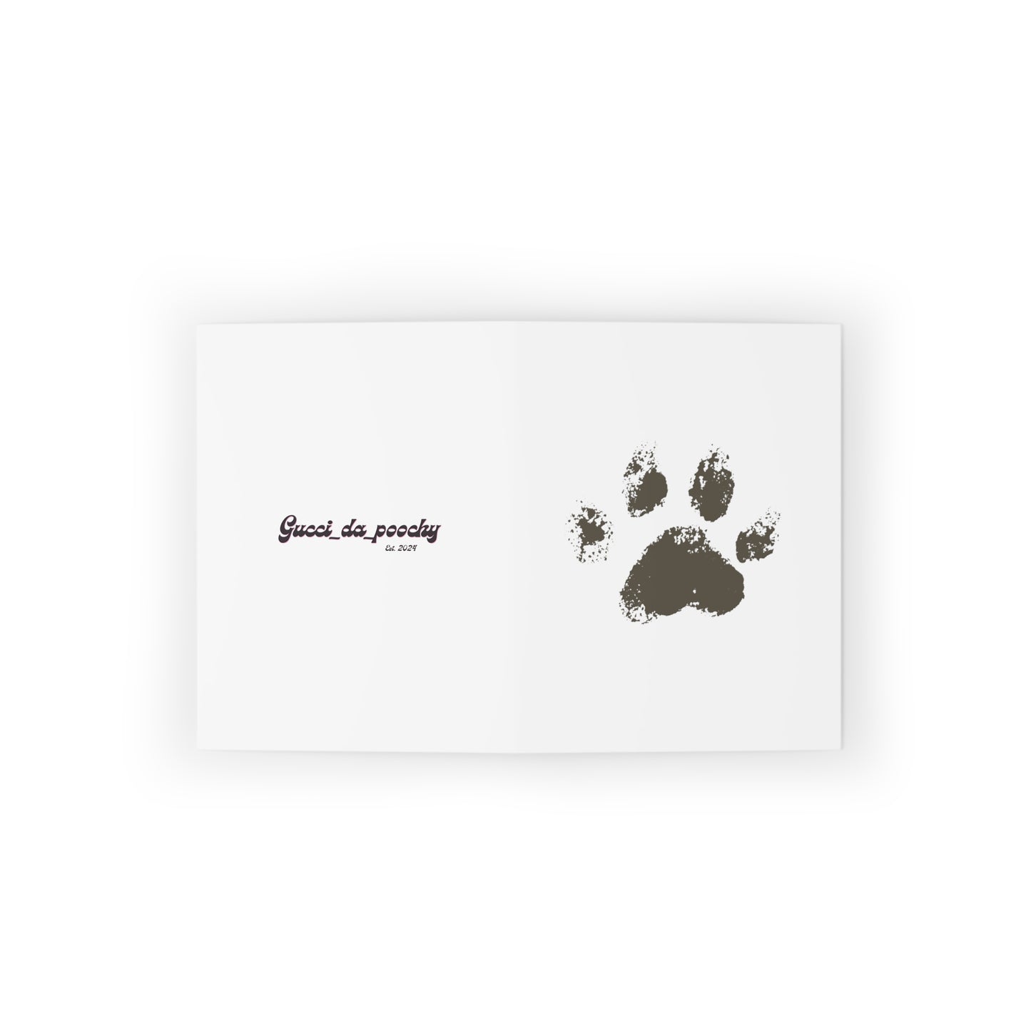 Animal Paw Print Blank Greeting Cards